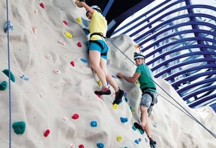 Rock Climbing Wall on the Norwegian Getaway