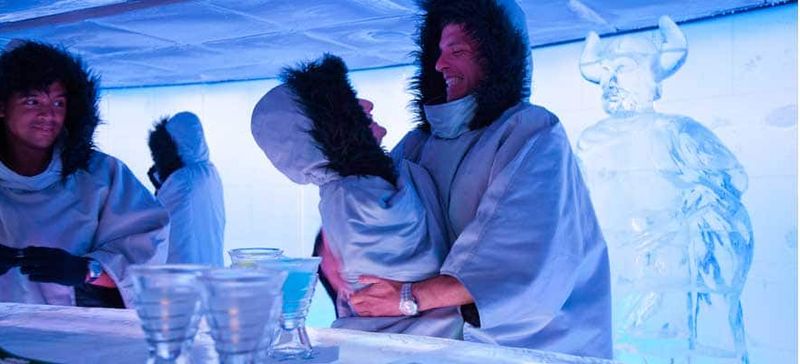 Skyy Vodka Ice Bar on the Norwegian Getaway