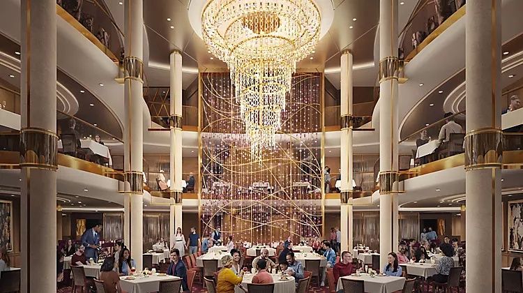 Aquarius Dining Room on the Vision of the Seas