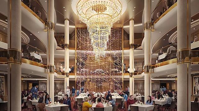 Aquarius Dining Room on the Vision of the Seas