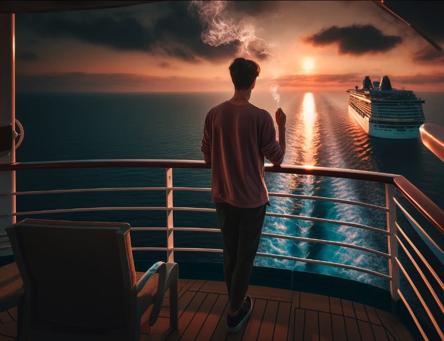 Smoking Area on the Utopia of the Seas