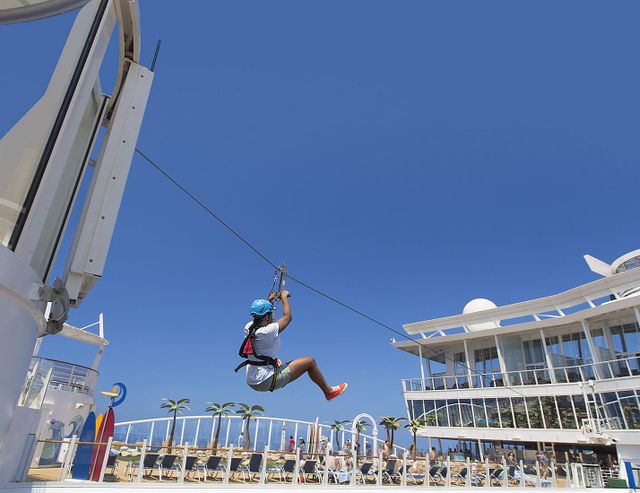 Zip Line on the Utopia of the Seas