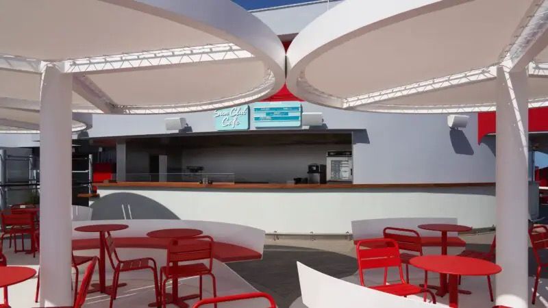 Sun Club Cafe on the Scarlet Lady